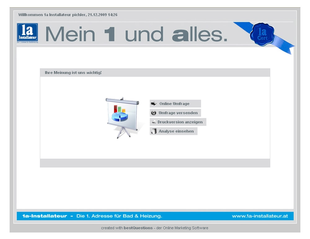 Referenz - Login Umfrage-Plattform