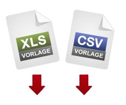 Vorlage für den Datenimport aus Excel und CSV
