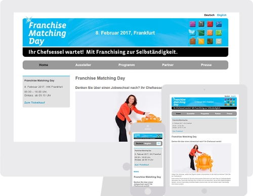 Franchise Matching Day - Website