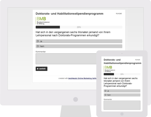 Umfragetool für das Bundesministerium für Bildung