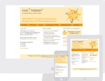 FAIRTHERAPY - Webauftritt und Newsletter